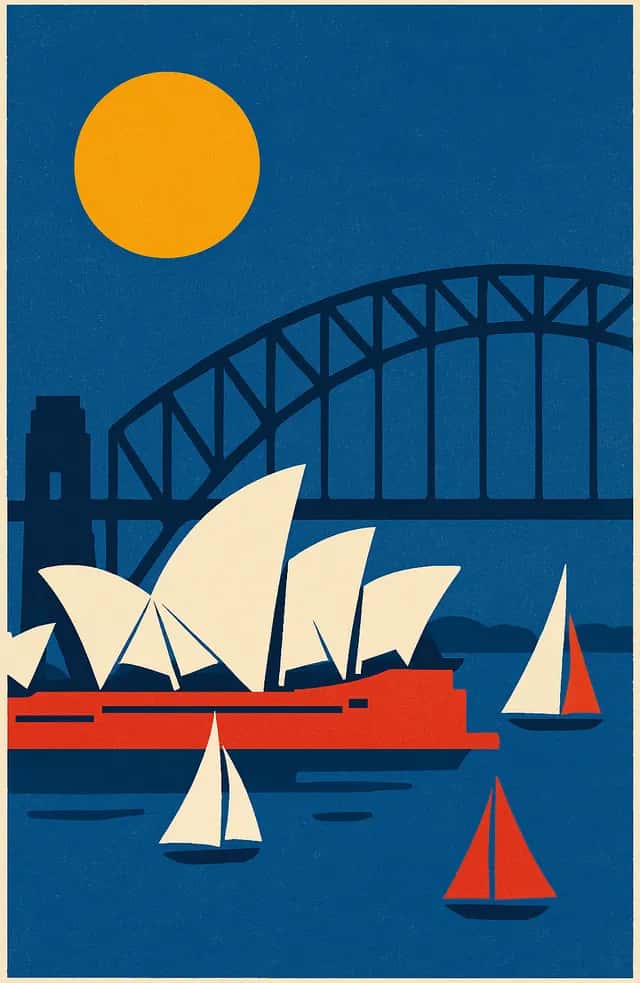 L'opéra de Sydney et le Harbour Bridge