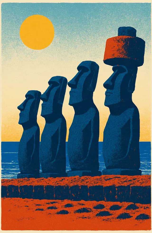 Les moaï de l'île de Pâques
