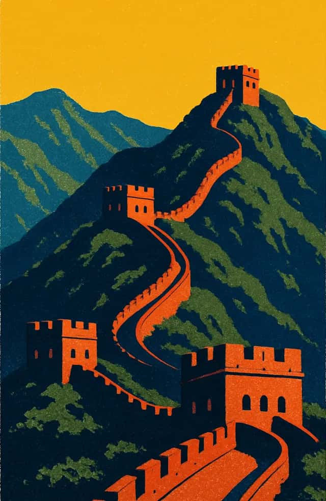 La Grande Muraille sur les crêtes