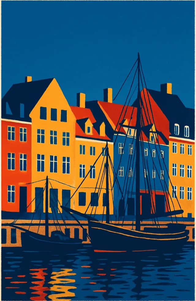 Le canal de Nyhavn à Copenhague
