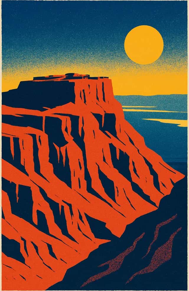 La forteresse de Massada au-dessus de la mer Morte