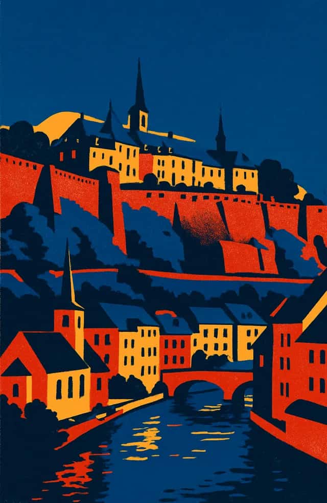 La vieille ville de Luxembourg sur ses falaises