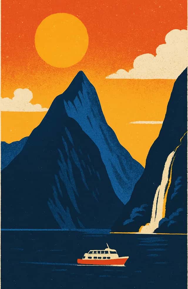 Le Milford Sound et le Mitre Peak