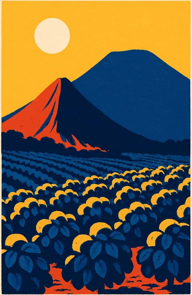 Les volcans Izalco et Santa Ana