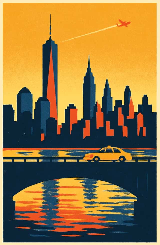 Manhattan au coucher du soleil