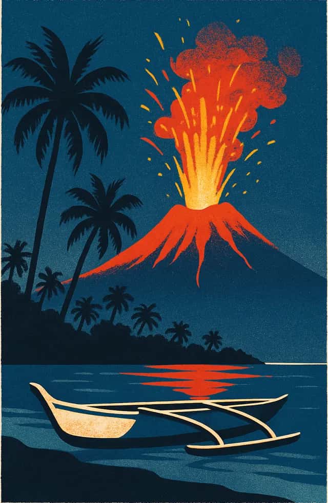 Le volcan Yasur sur l'île de Tanna